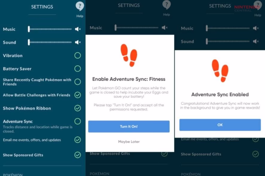 Adventure Sync in Pokémon GO tracks walking distance even when the app is closed, helping players earn Buddy Candy passively. (Image via Niantic)