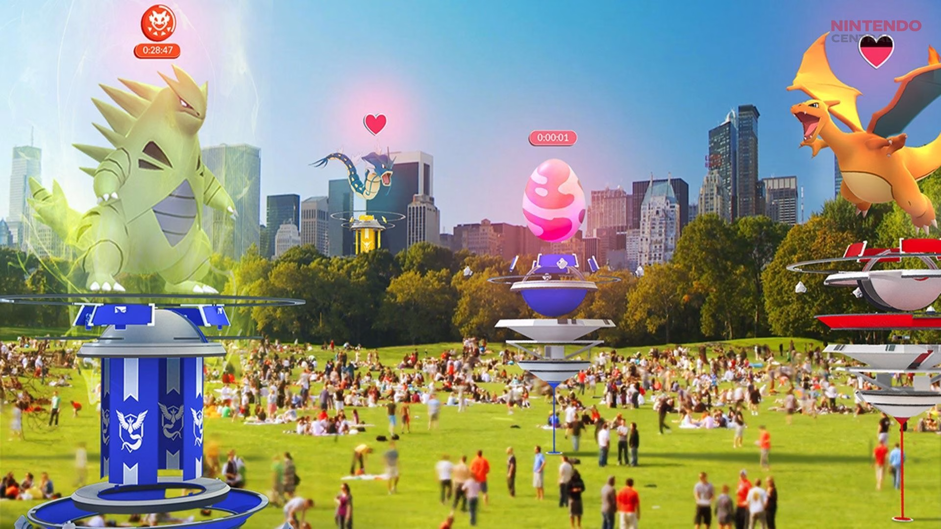 EX Raids in Pokémon GO brought players together for exclusive raid battles featuring rare Pokémon like Mewtwo. (Image via Niantic)