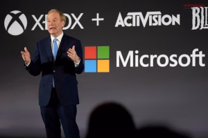 Microsoft announcing its acquisition of Activision Blizzard, marking one of the largest gaming deals in industry history. (Image via Microsoft)