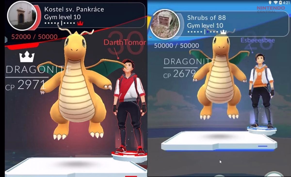 Early Pokémon GO gyms were often filled with high-CP Pokémon like Snorlax and Dragonite before balance updates improved team diversity. (Image via - Niantic)