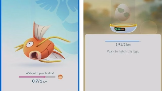 Pokémon GO features multiple egg types including 2km, 5km, and 10km Eggs, each offering different hatch rewards and distances. (Image via - Niantic)