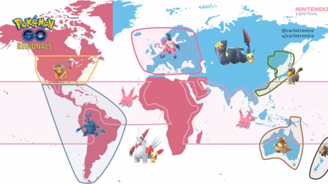 Pokémon GO regional Pokémon are distributed across different parts of the world, encouraging players to travel or trade to complete their Pokédex. (Image via - Niantic)